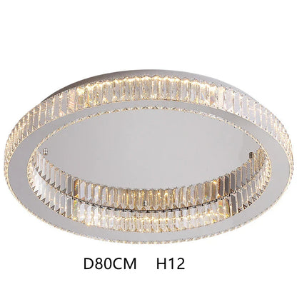 DecorBites™ Crystal LED Chrome Ceiling Light Stainless Steel Art Lighting