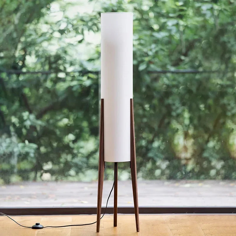 Wood Vintage Floor Lamp