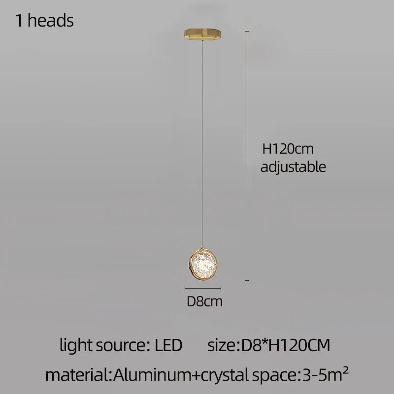 DecorBites™ Crystal Ball Chandelier: Modern Loft & Staircase Hanging Light for Home, Hotel & Mall