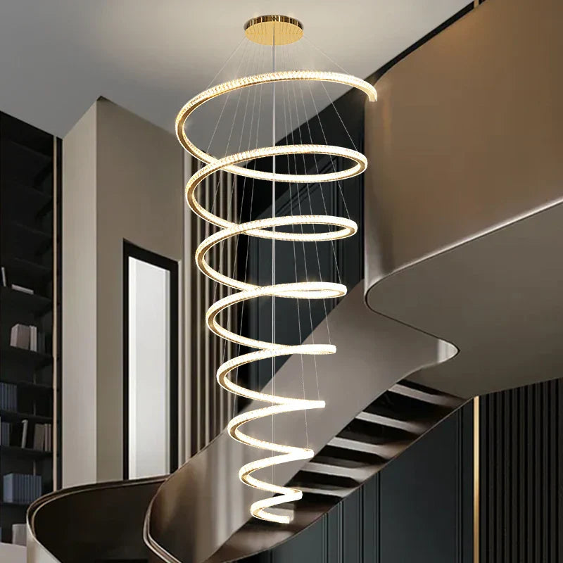 DecorBites™ Crystal Duplex Ring Pendant Light Chandelier