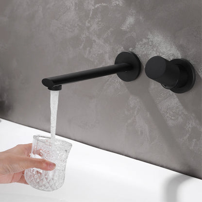 Luxury Rose Gold Wall Mounted Bathroom Faucet