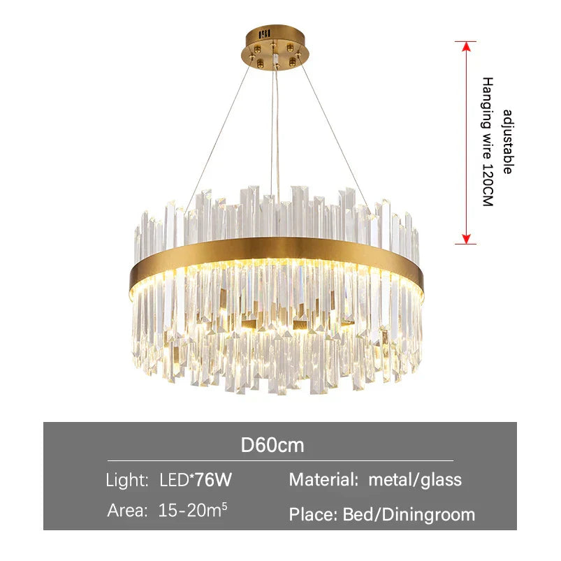 Gold Crystal Indoor Chandelier