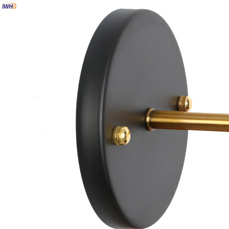 Gold Industrial Wall Lamp For Lofts And Bedrooms