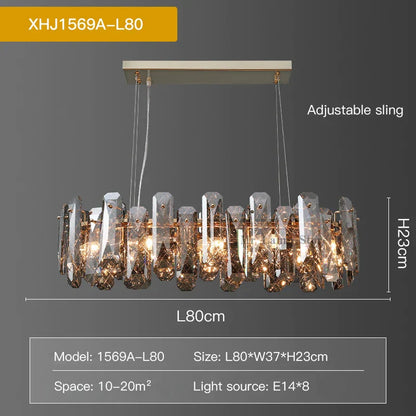 DecorBites™ Crystal LED Chandelier for High-end Living Spaces