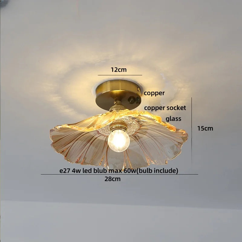 DecorBites™ Crystal Glass LED Ceiling Lamp Modern Luxury Interior Lighting Fixture