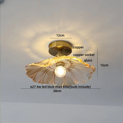 DecorBites™ Crystal Glass LED Ceiling Lamp Modern Luxury Interior Lighting Fixture