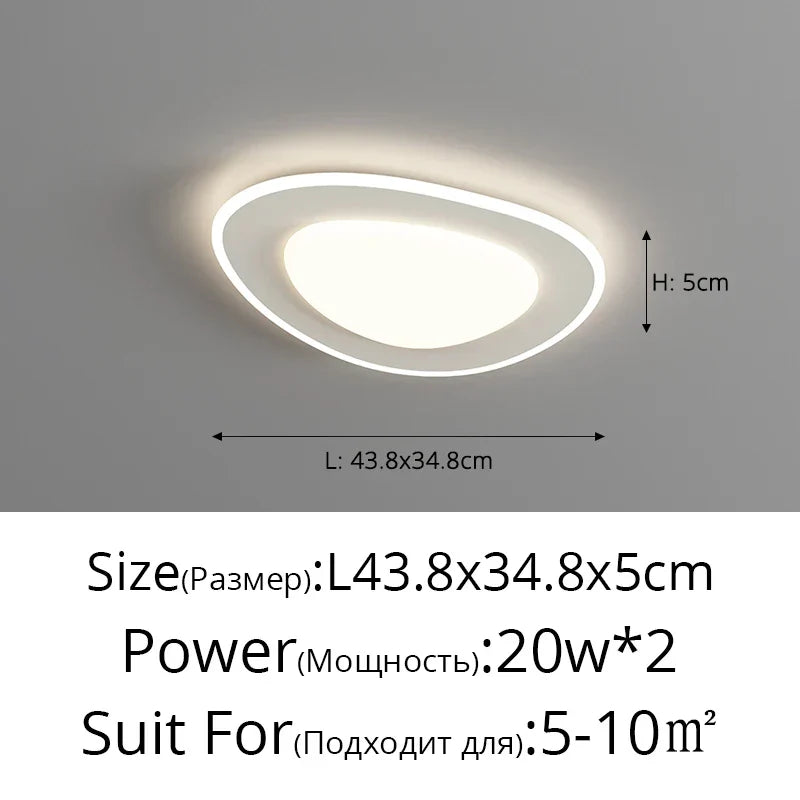 White Minimalist LED Chandelier C W110cm Design
