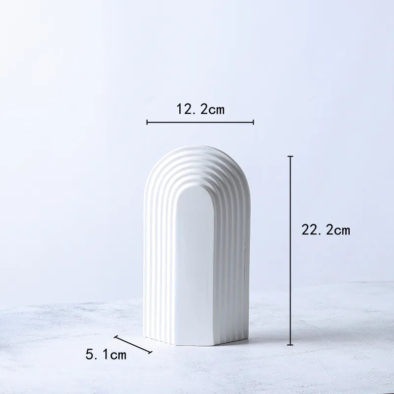 DecorBites™ Geometric Ceramic Semicircular Arch Decor Figurines Home Decor Accessories
