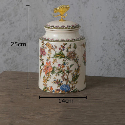 DecorBites™ Dragonfly Lid Storage Jar - Round Cosmetic Jewelry Box Candy Pot Aroma Can