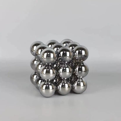DecorBites™ Geometric Crystal Glass Ball Stack Blocks Home Decoration