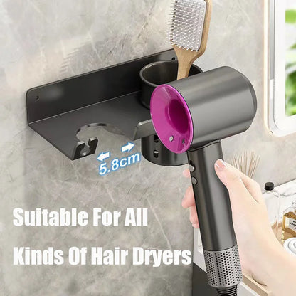 DecorBites™ Hair Tool Organizer Rack Bathroom Shelves Blower Storage Shelf
