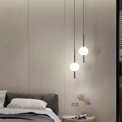 DecorBites™ Glass Ball Pendant Light: Modern Nordic Bedroom Hanging Lamp