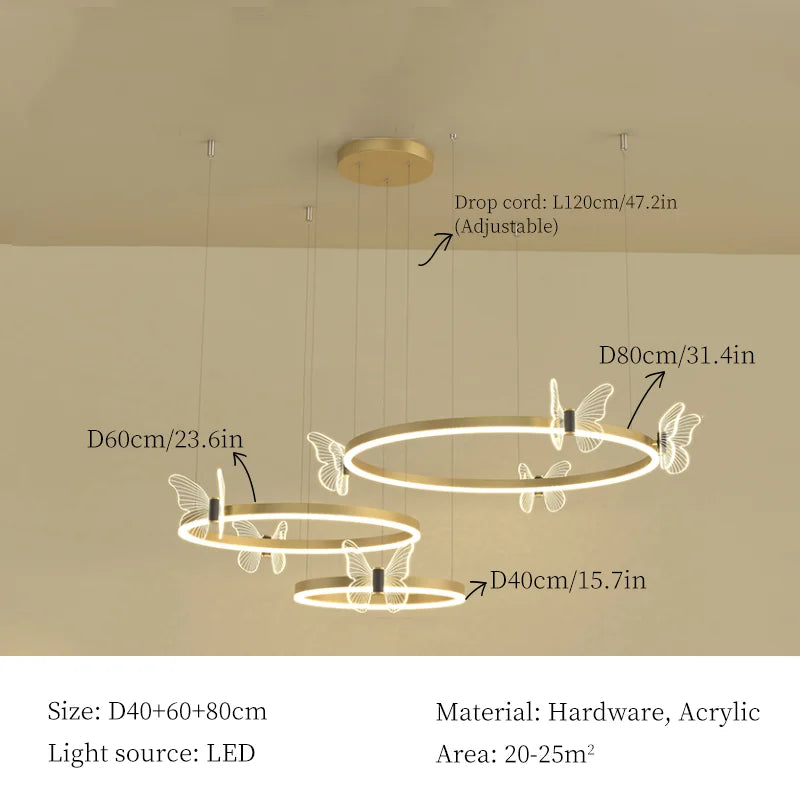 Modern Butterfly Pendant Light