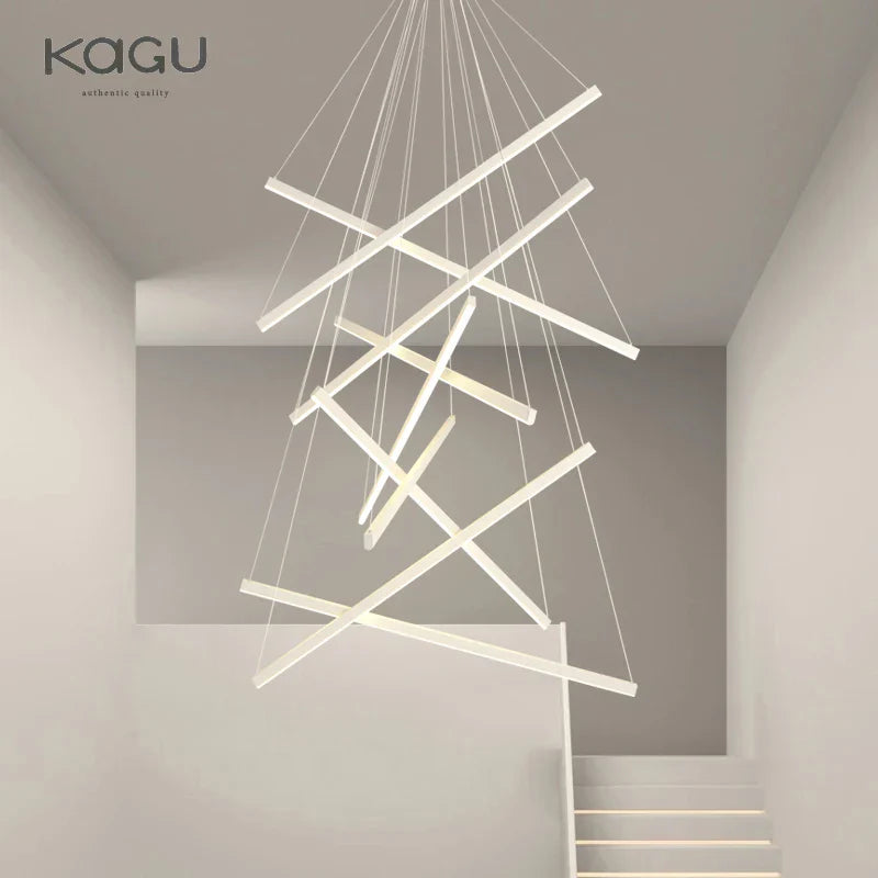 Modern LED Stair Hall Chandelier