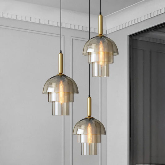 DecorBites™ Chandelier Glass Pendant Lamp Vintage