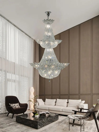 DecorBites™ Crystal LED Chandelier Light Fixture for Luxe Living Room Décor