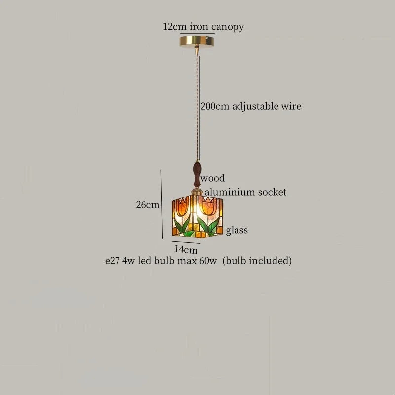 Copper LED Pendant Lamp Vintage 3-Head Bar Style