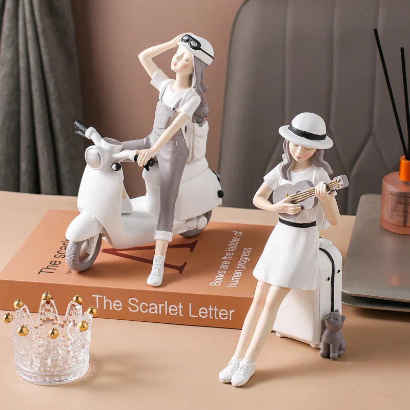 Resin Girl Figurine Sculpture