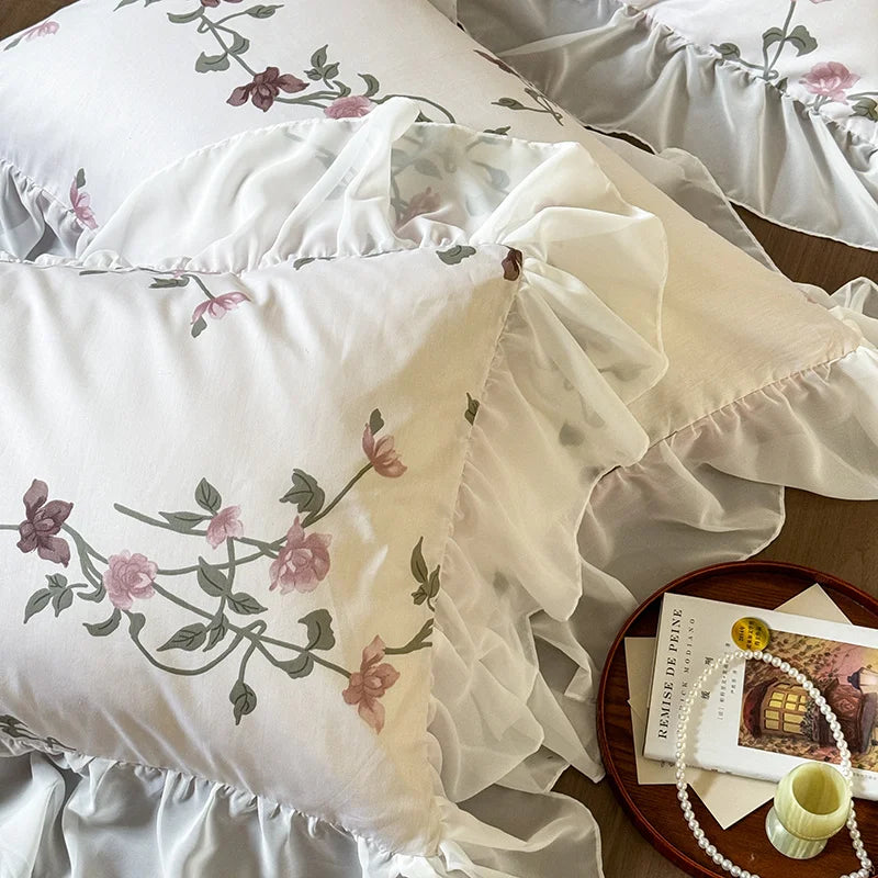 Cotton Floral Quilt Set