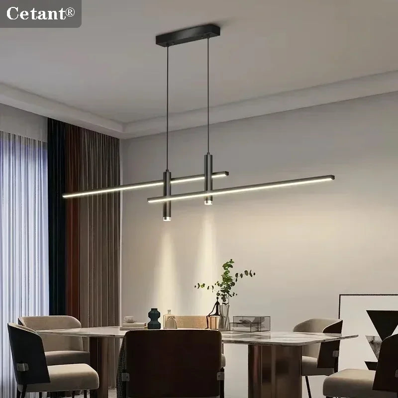 Modern Black or Gold Dimmable LED Pendant Light