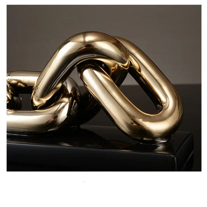 DecorBites™ Golden Chain Skeleton Lock Home Decoration Figurine