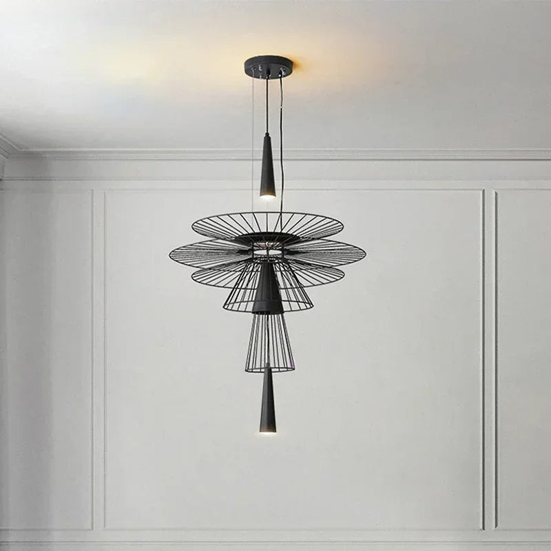 DecorBites™ Iron Art Dinning Room Pendant Light in Black/Gold - Modern Nordic LED Fixture