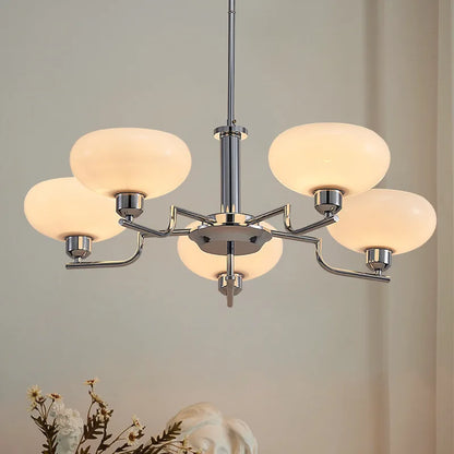 DecorBites™ Glass Ball Pendant Chandelier LED Lamp for Modern French Bedroom