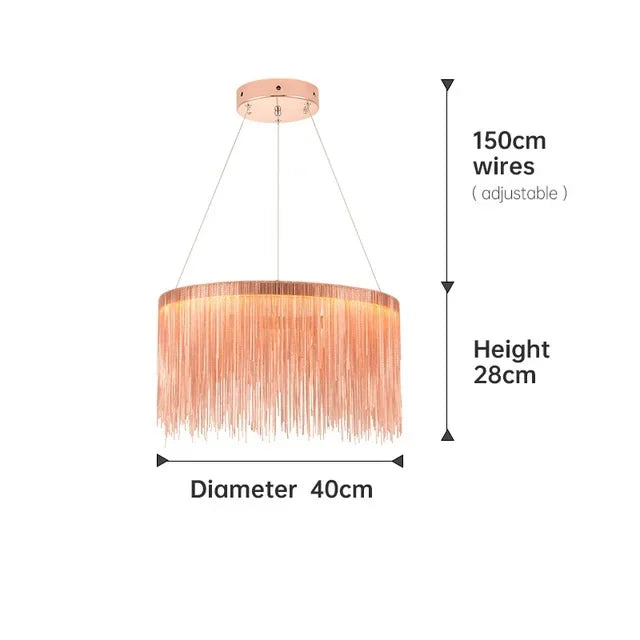 Gold Chain LED Chandelier