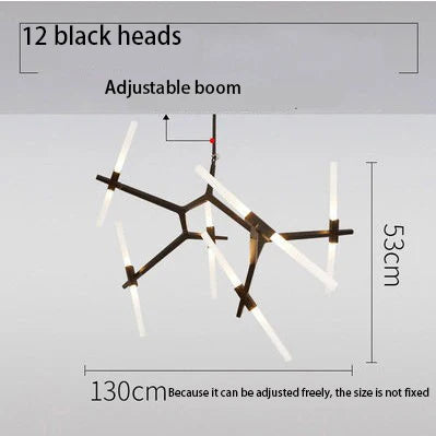 Black Gold LED Pendant 16-Head Dual-Tone