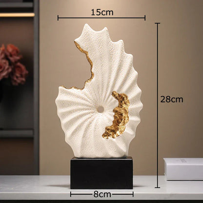 DecorBites™ Gilded Ceramic Landscape Feng Shui Desk Ornament: Abstract Room Decor & Aesthetics