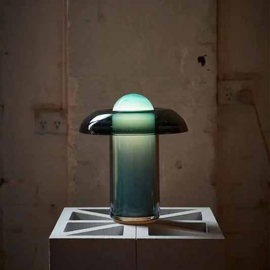 DecorBites™ Green Glass Desk Lamp for Nordic Style Living Room and Bedroom Decor