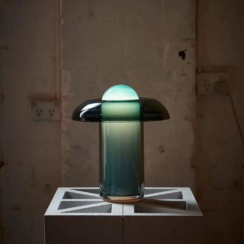 Green Glass Desk Lamp