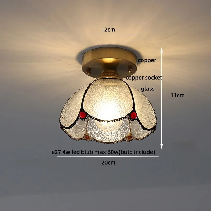 DecorBites™ Glass LED Ceiling Lamp Modern Copper Socket Ceiling Lights