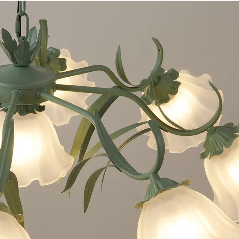 Green Iron Flower Chandelier