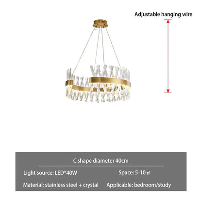 DecorBites™ Gold Metal S Shape LED Pendant Lamp for Luxury Living, Bedroom, and Hotel