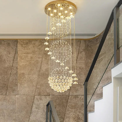 DecorBites™ Crystal Hanging Chandelier Indoor Lighting Fixture for Staircase Room Decor