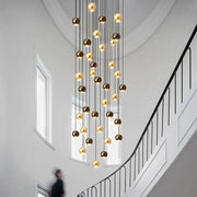 Gold Ball Crystal Chandelier