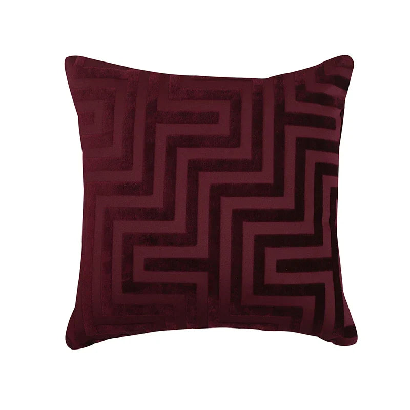 DecorBites™ Geometric Jacquard Throw Pillowcase Double Sided Luxury Cushion Cover