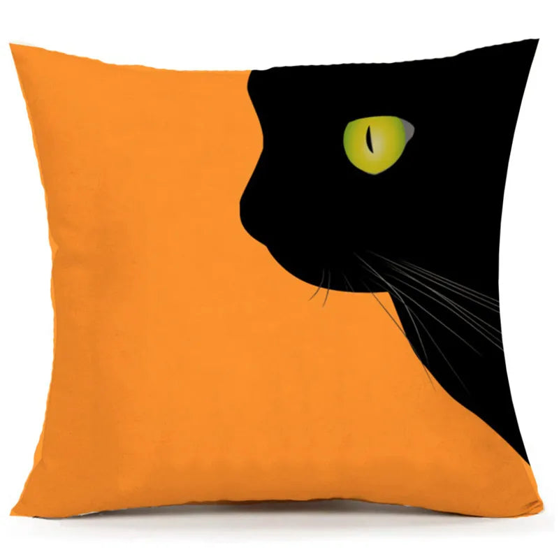 Linen Trick Treat Cushion Cover