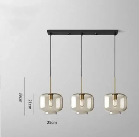 Glass Industrial Pendant Light