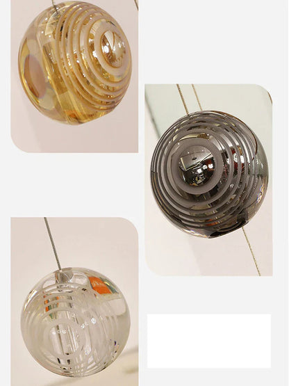 DecorBites™ Crystal Glass Spiral Ceiling Chandelier for Modern Living Room & Kitchen Decor