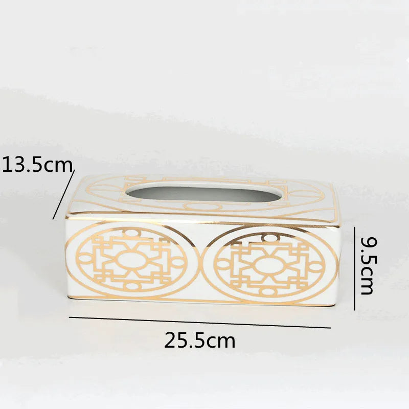 Gold Ceramic Cylinder Vase