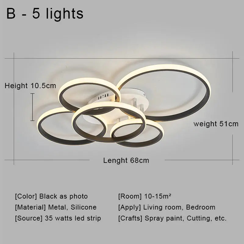 White LED Remote Chandelier