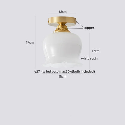 DecorBites™ Cotton Shape LED Ceiling Lamp - Cream. Nordic Style, Hallway Balcony Porch Light.
