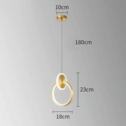 Modern Alloy LED Bedside Pendant Light