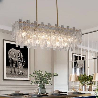 DecorBites™ Crystal Chandelier: Postmodern LED Pendant Light for Home Decor