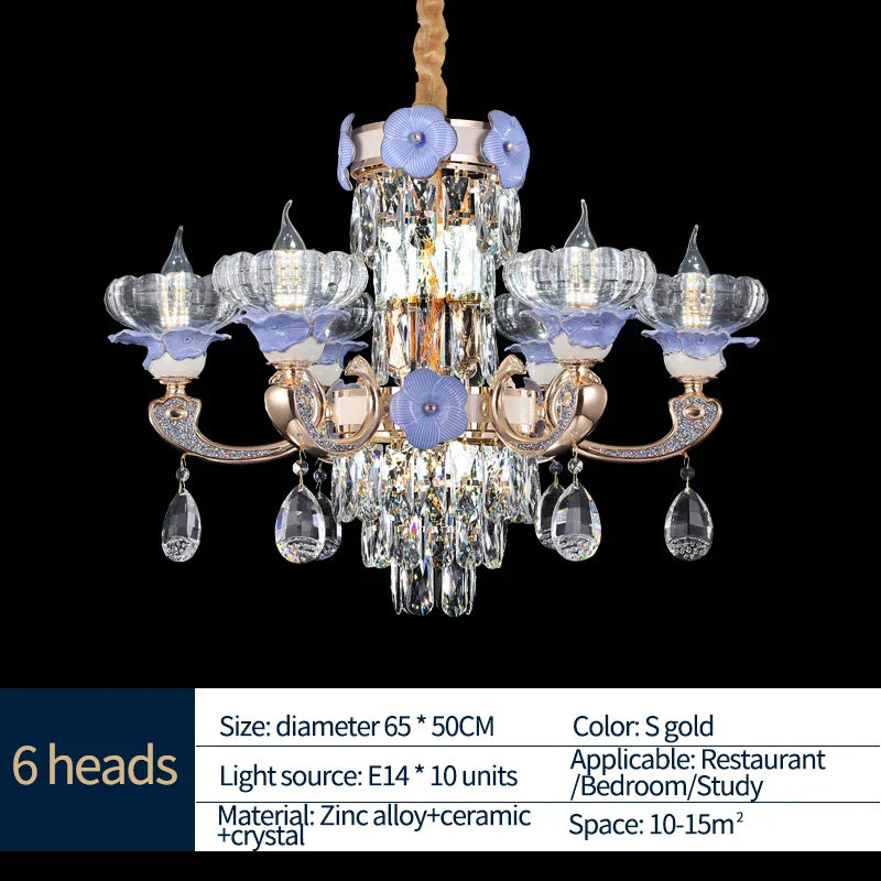 DecorBites™ Crystal Candle Chandelier for Living Room, Bedroom, and Dining Room