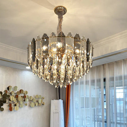DecorBites™ Crystal Chandelier: Post Modern Luxury Light for Living Room, Bedroom, Kitchen & Dining Room