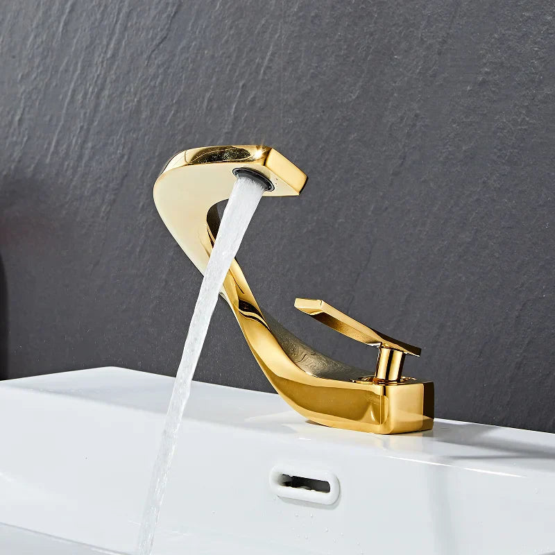 Gold Deck Bathroom Faucet