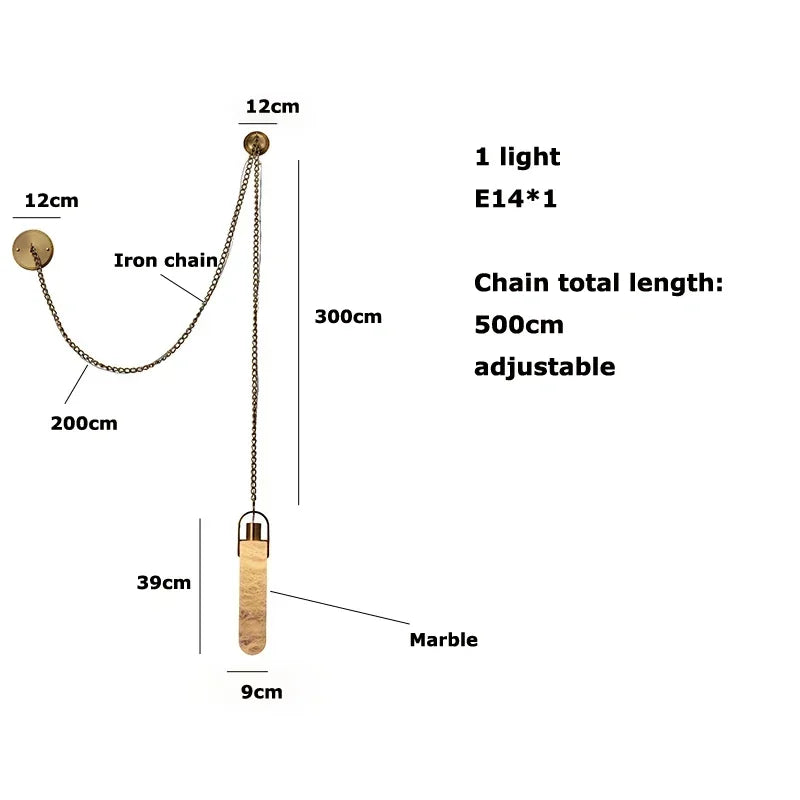 Gold Chrome Marble Chandelier